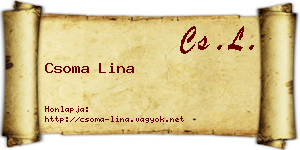Csoma Lina névjegykártya